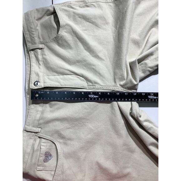 Quaker Factory Women’s Pants Size 18W — Light Khaki, Wide Leg, Dream Jeannes - Picture 6 of 8